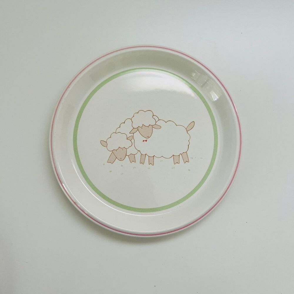 MIKASA CC003 Bo-Beep Green Trim Accents Child's Plate